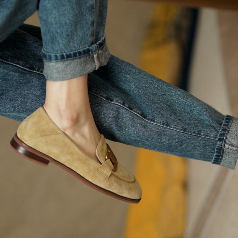 Mocassins en cuir suédé pour f - Casual Sandal Leather avis et prix
