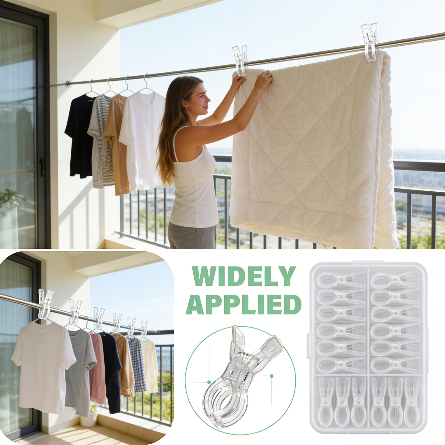 10 pinces à linge transparente - Beach Towel Large avis et prix