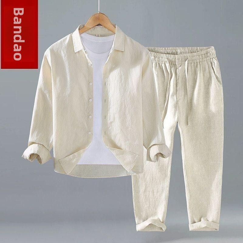 Ensemble deux pièces en lin am - Linen Shirt Breathable avis et prix